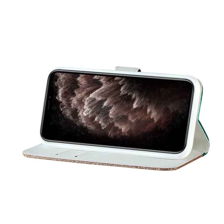 Laser Glitter Powder Matching Crocodile Texture Horizontal Flip Leather Case with Card Slots & Holder & Wallet, For iPhone 13 Pro Max, For iPhone 13 Pro, For iPhone 13, For iPhone 13 mini