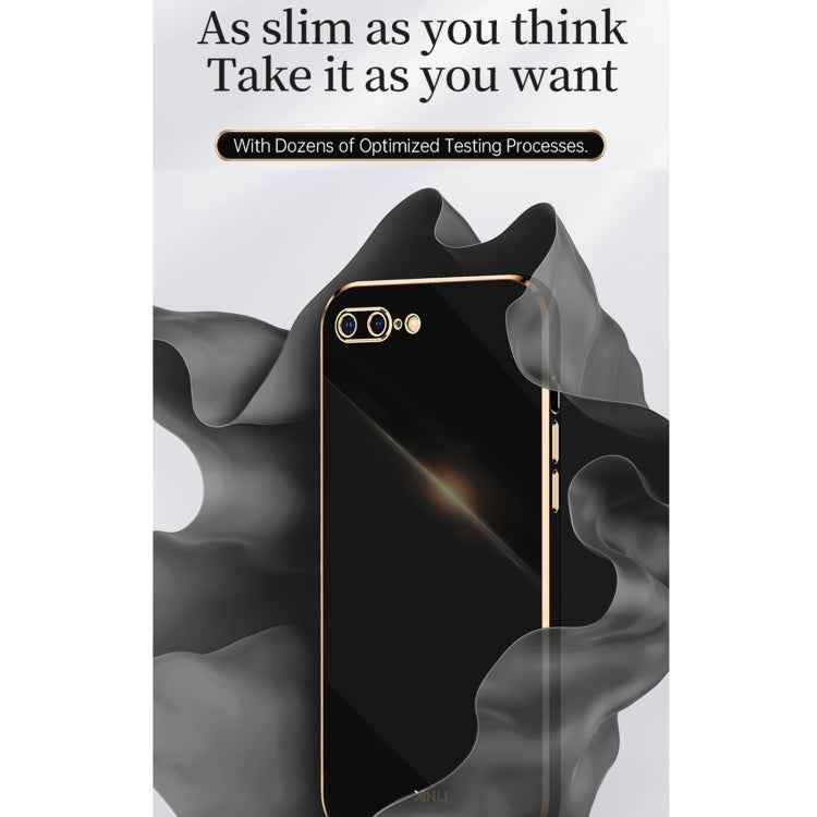 XINLI Straight Edge 6D Electroplate TPU Phone Case, For iPhone 6 / 6s, For iPhone 6 Plus / 6s Plus, For iPhone SE 2022 / SE 2020 / 8 / 7, For iPhone 11, For iPhone 11 Pro, For iPhone 11 Pro Max, For iPhone 12