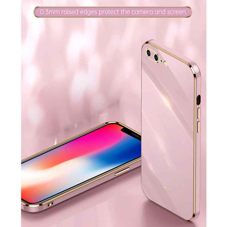 XINLI Straight Edge 6D Electroplate TPU Phone Case, For iPhone 6 / 6s, For iPhone 6 Plus / 6s Plus, For iPhone SE 2022 / SE 2020 / 8 / 7, For iPhone 11, For iPhone 11 Pro, For iPhone 11 Pro Max, For iPhone 12