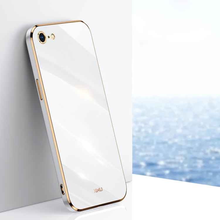 XINLI Straight Edge 6D Electroplate TPU Phone Case, For iPhone 6 / 6s, For iPhone 6 Plus / 6s Plus, For iPhone SE 2022 / SE 2020 / 8 / 7, For iPhone 11, For iPhone 11 Pro, For iPhone 11 Pro Max, For iPhone 12