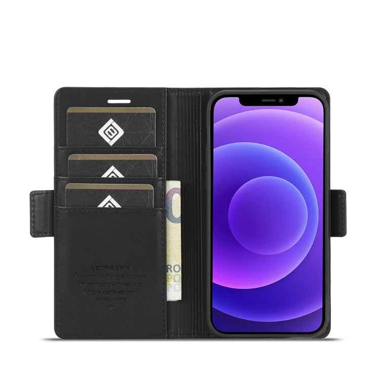 LC.IMEEKE Magnetic Buckle PU + TPU Horizontal Flip Leather Case with Holder & Card Slots & Wallet, For iPhone 12 mini