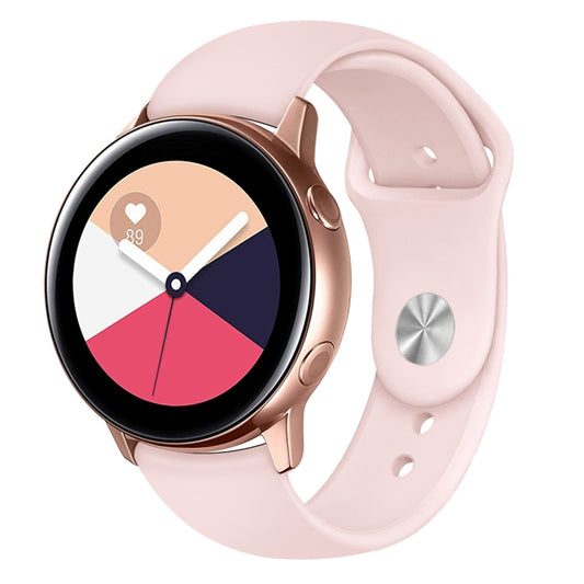 For Galaxy Watch Active 2 Smart Watch Solid Color Silicone Wrist Strap Watchband, L, S