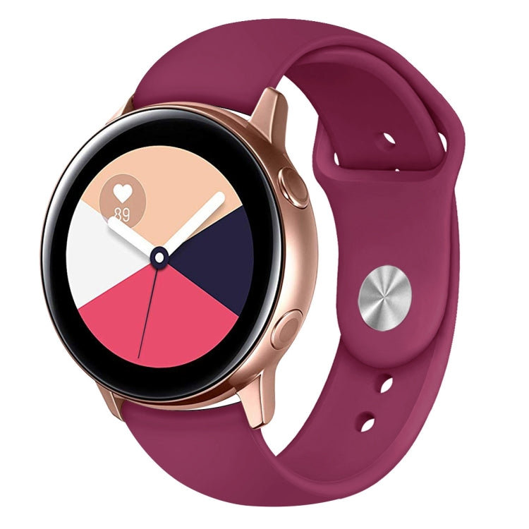 For Galaxy Watch Active 2 Smart Watch Solid Color Silicone Wrist Strap Watchband, L, S