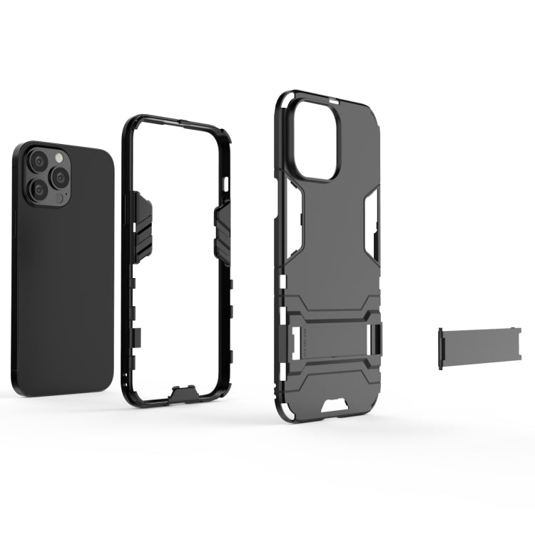 PC + TPU Shockproof Protective Case with Invisible Holder, For iPhone 13 Pro Max, For iPhone 13 mini, For iPhone 13 Pro, For iPhone 13