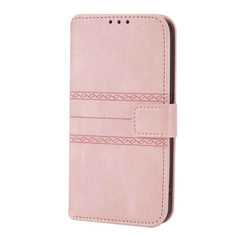 Embossed Striped Magnetic Buckle PU + TPU Horizontal Flip Leather Case with Holder & Card Slot & Wallet & Photo Frame & Sling, For iPhone 13 mini, For iPhone 13, For iPhone 13 Pro, For iPhone 13 Pro Max, For iPhone 12 Pro, For iPhone 12 Pro Max        ...
