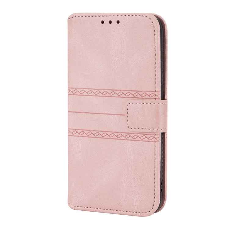 Embossed Striped Magnetic Buckle PU + TPU Horizontal Flip Leather Case with Holder & Card Slot & Wallet & Photo Frame & Sling, For iPhone 11 Pro Max, For iPhone XS / X, For iPhone XS Max, For iPhone XR, For iPhone 8 / 7 / 6                             ...