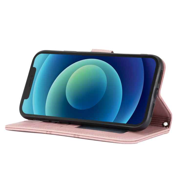 Embossed Striped Magnetic Buckle PU + TPU Horizontal Flip Leather Case with Holder & Card Slot & Wallet & Photo Frame & Sling, For iPhone 11 Pro Max, For iPhone XS / X, For iPhone XS Max, For iPhone XR, For iPhone 8 / 7 / 6                             ...