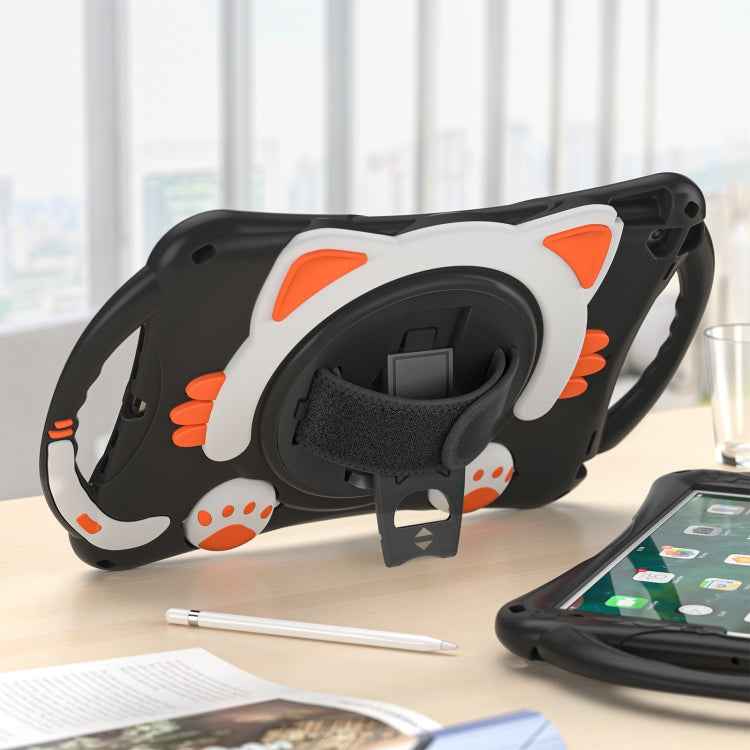 Cute Cat King Kids Shockproof EVA Protective Case with Holder & Shoulder Strap & Handle, For iPad 10.2 2021 / 2020 / 2019 / Pro 10.5 / Air 10.5