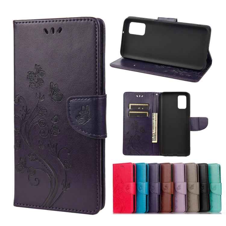 Butterfly Flower Pattern Horizontal Flip Leather Case with Holder & Card Slots & Wallet, For Samsung Galaxy A03s 164mm, For iPhone 13 mini, For iPhone 13, For iPhone 13 Pro, For iPhone 13 Pro Max