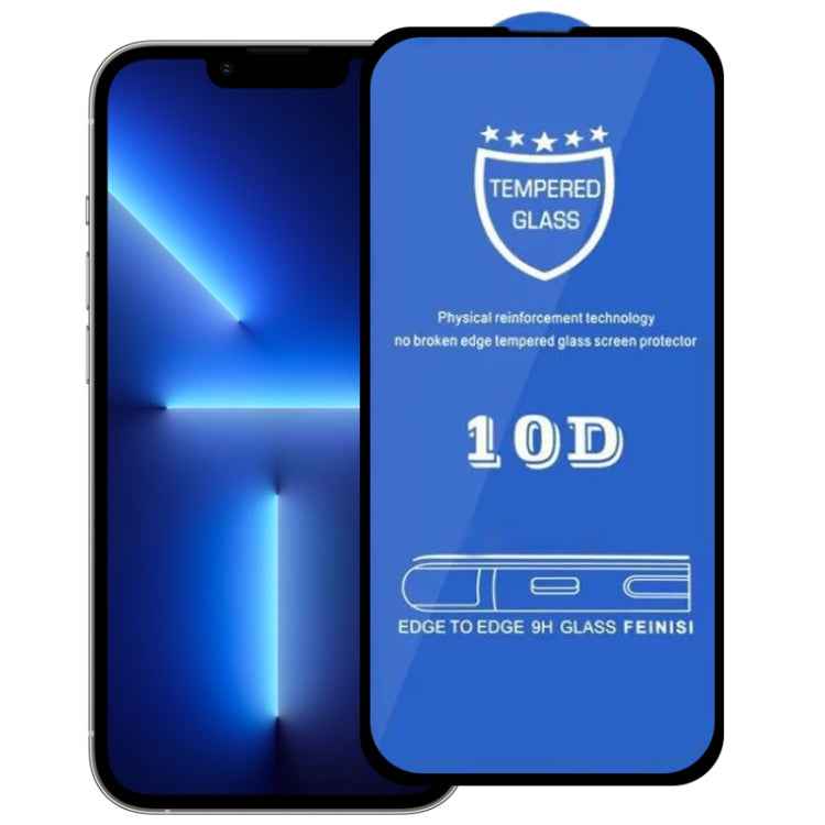 9H 10D Full Screen Tempered Glass Screen Protector, For iPhone 13 mini  (Black) (1 PC), For iPhone 13 / 13 Pro  (Black) (1 PC), For iPhone 14 Plus / 13 Pro Max (Black) (1 PC)