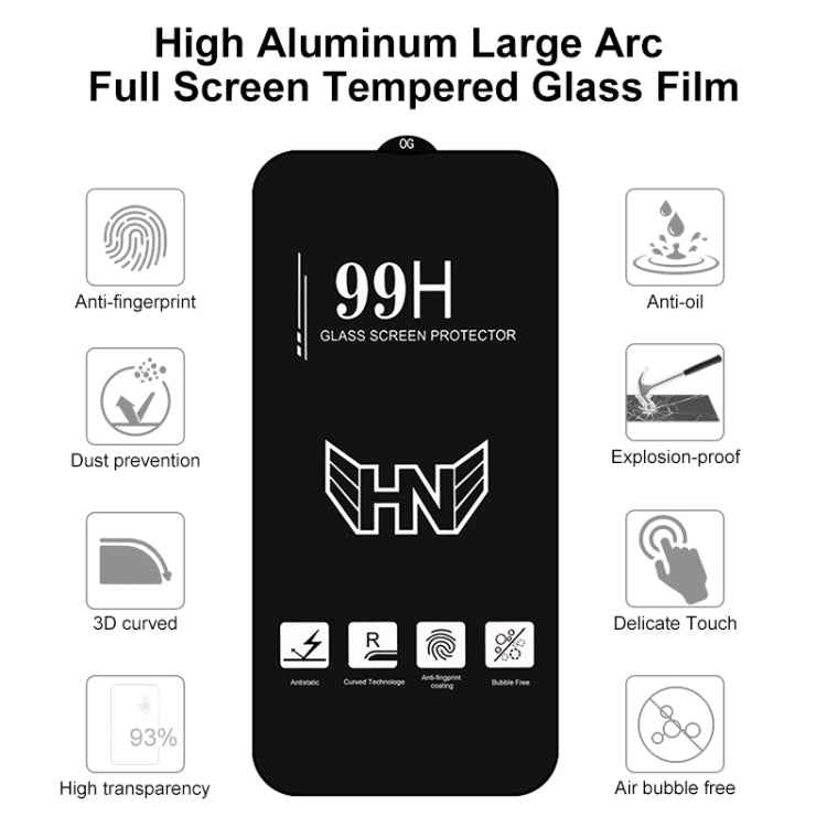 For iPhone 17e / 16e / 13 / 13 Pro High Aluminum Large Arc Full Screen Tempered Glass Film, For iPhone 13 mini (1 PC), For iPhone 16e / 13 / 13 Pro  (1 PC), For iPhone 13 Pro Max (1 PC)