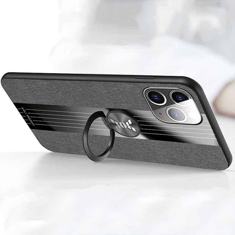 XINLI Stitching Cloth Textue Shockproof TPU Protective Case with Ring Holder