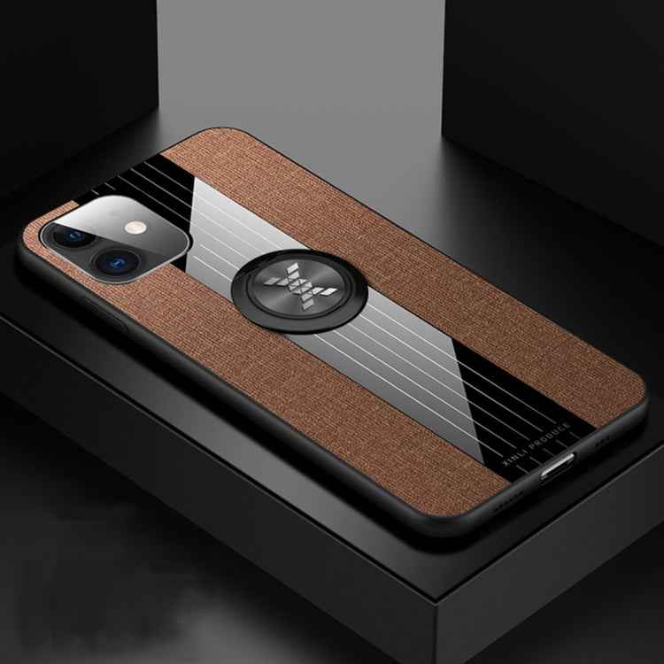 XINLI Stitching Cloth Textue Shockproof TPU Protective Case with Ring Holder