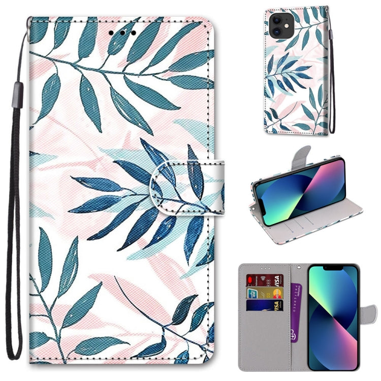 Coloured Drawing Cross Texture Horizontal Flip PU Leather Case with Holder & Card Slots & Wallet & Lanyard, For iPhone 13 mini, For iPhone 13