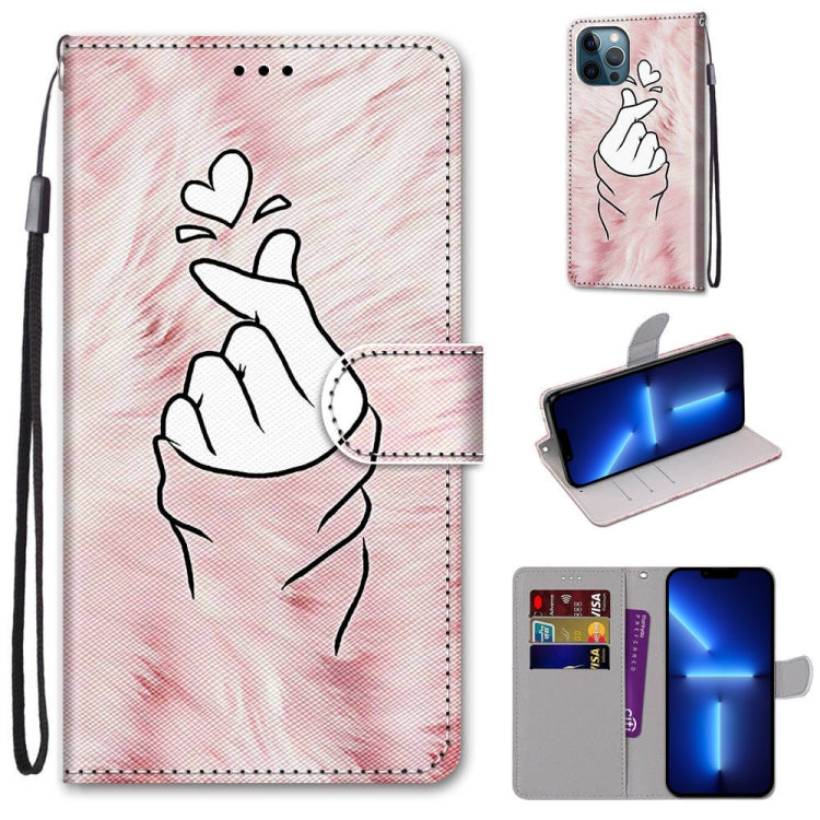 Coloured Drawing Cross Texture Horizontal Flip PU Leather Case with Holder & Card Slots & Wallet & Lanyard, For iPhone 13 Pro, For iPhone 13 Pro Max
