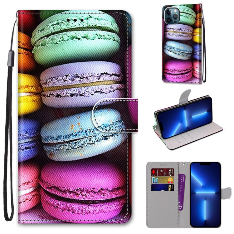Coloured Drawing Cross Texture Horizontal Flip PU Leather Case with Holder & Card Slots & Wallet & Lanyard, For iPhone 13 Pro, For iPhone 13 Pro Max