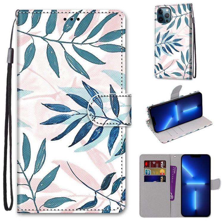 Coloured Drawing Cross Texture Horizontal Flip PU Leather Case with Holder & Card Slots & Wallet & Lanyard, For iPhone 13 Pro, For iPhone 13 Pro Max