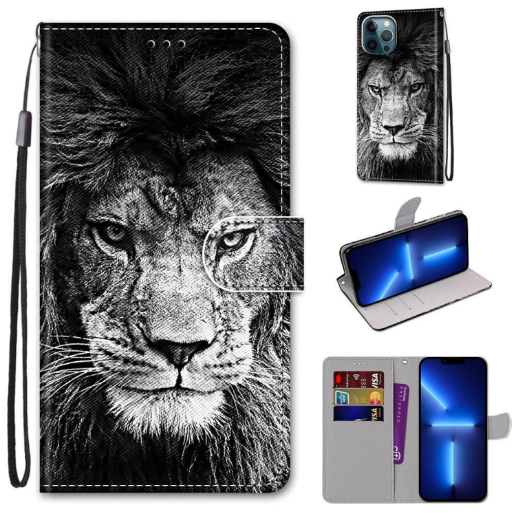 Coloured Drawing Cross Texture Horizontal Flip PU Leather Case with Holder & Card Slots & Wallet & Lanyard, For iPhone 13 Pro, For iPhone 13 Pro Max