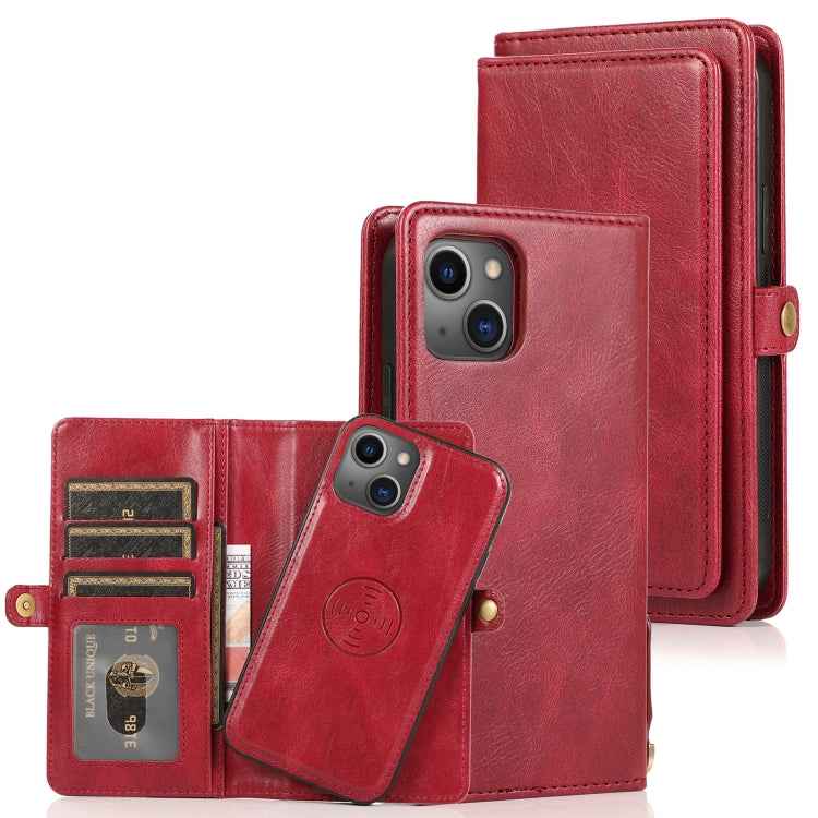 Strong Magnetic Detachable Horizontal Flip Leather Case with Card Slots & Wallet, For iPhone 13, For  iPhone 13 Mini, For iPhone 13 Pro, For iPhone 13 Pro Max