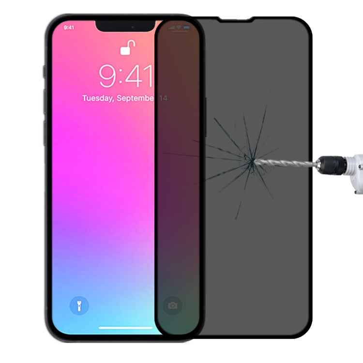 For iPhone 17e / 16e / 13 / 13 Pro Anti-peeping Plasma Oil Coated High Aluminum Wear-resistant Tempered Glass Film, For iPhone 13 mini (1 PC), For iPhone 17e / 16e / 14 / 13 / 13 Pro  (1 PC), For iPhone 14 Plus / 13 Pro Max