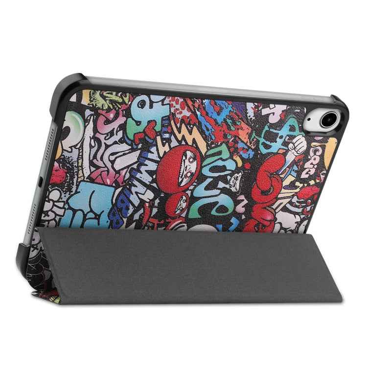 Custer Painted 3-Fold Holder Smart Leather Tablet Case, For iPad mini 6 / mini 2024, For Huawei MatePad 11 2021