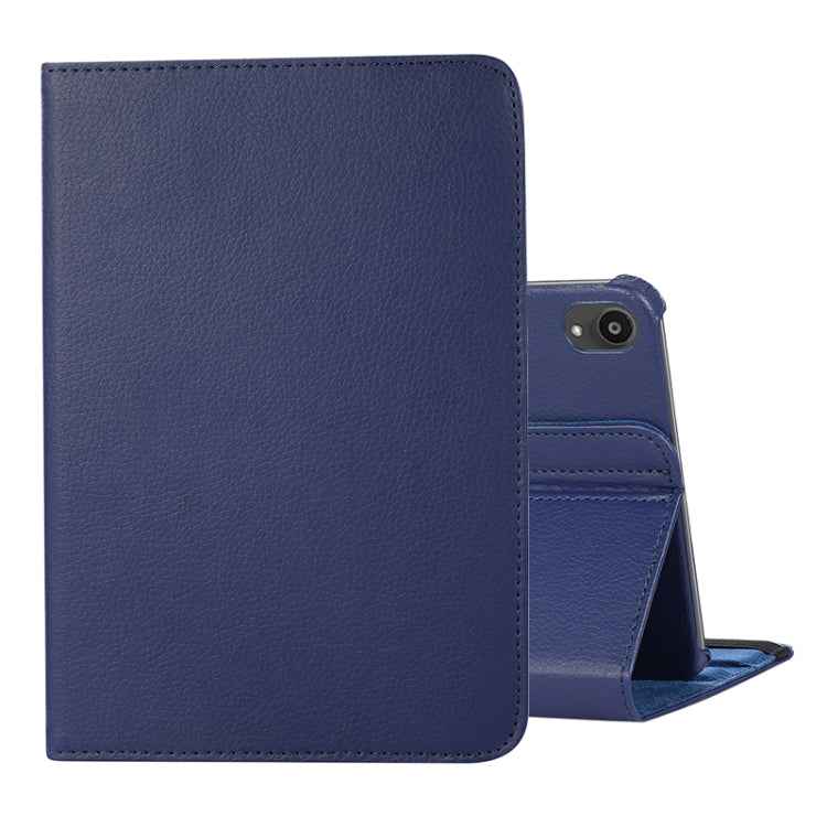 360 Degree Rotation Litchi Texture Flip Leather Case with Holder, For iPad mini 6 / mini 2024