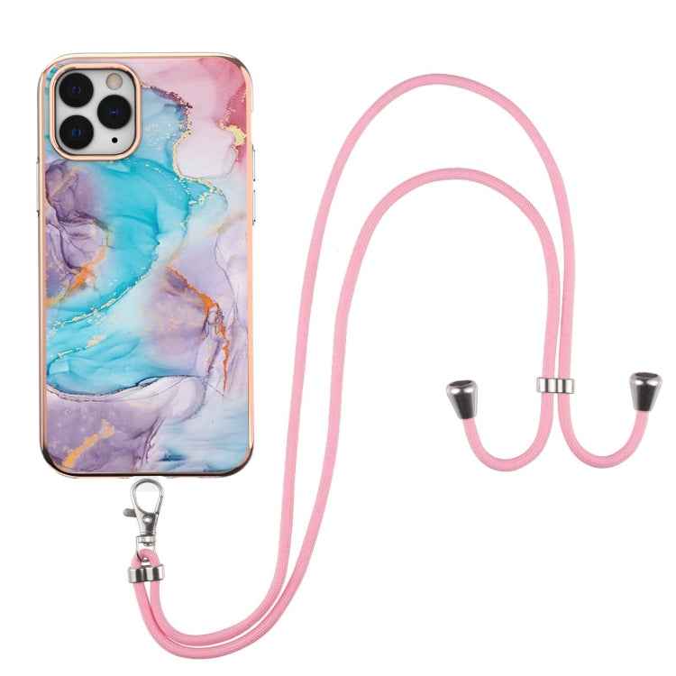 Electroplating Pattern IMD TPU Shockproof Case with Neck Lanyard, For iPhone 11 Pro, For iPhone 11 Pro Max, For iPhone XS / X, For iPhone XR, For iPhone XS Max, For iPhone SE 2022 / SE 2020 / 8 / 7, For iPhone 8 Plus / 7 Plus