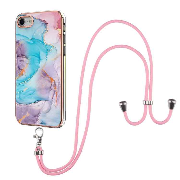 Electroplating Pattern IMD TPU Shockproof Case with Neck Lanyard, For iPhone 11 Pro, For iPhone 11 Pro Max, For iPhone XS / X, For iPhone XR, For iPhone XS Max, For iPhone SE 2022 / SE 2020 / 8 / 7, For iPhone 8 Plus / 7 Plus