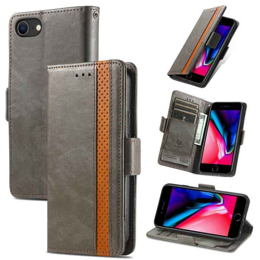 CaseNeo Business Splicing Dual Magnetic Buckle Horizontal Flip PU Leather Case with Holder & Card Slots & Wallet, For iPhone 6, For iPhone 7 / 8 / SE(2020), For iPhone 13, For iPhone 13 Pro Max