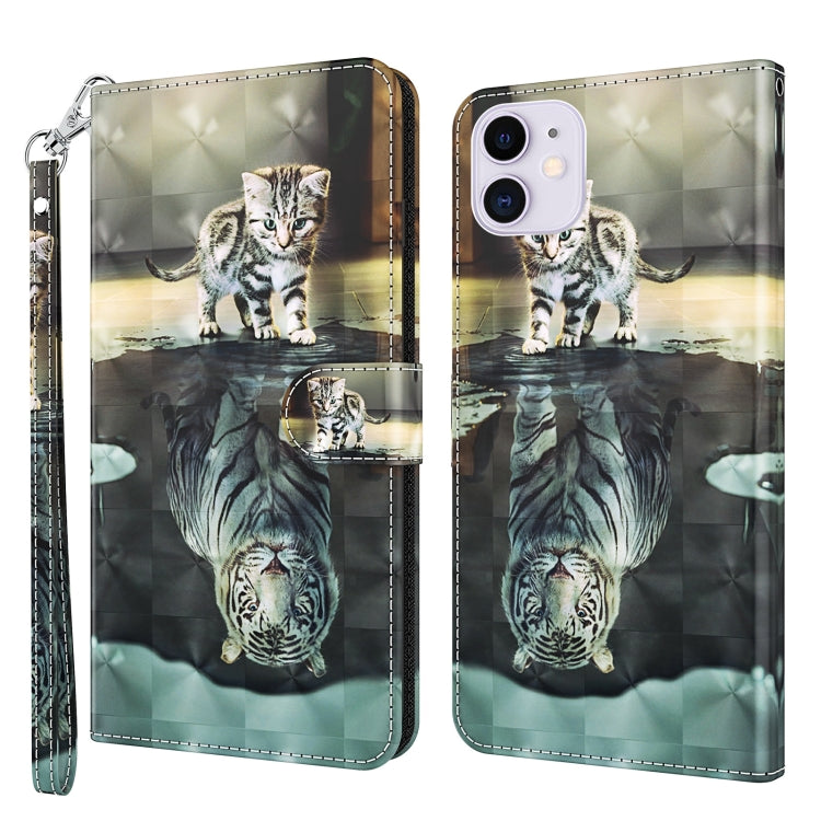 3D Painting Pattern Horizontal Flip TPU + PU Leather Case with Holder & Card Slots & Wallet, For iPhone 13 mini, For iPhone 13, For iPhone 13 Pro, For iPhone 13 Pro Max