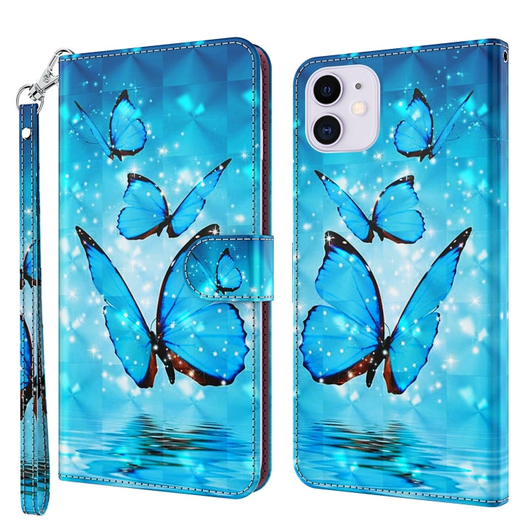 3D Painting Pattern Horizontal Flip TPU + PU Leather Case with Holder & Card Slots & Wallet, For iPhone 13 mini, For iPhone 13, For iPhone 13 Pro, For iPhone 13 Pro Max