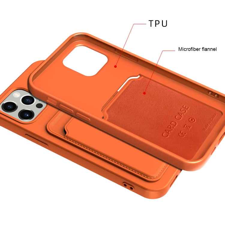 TPU + Flannel Lining Shockproof Case with Card Slots, For iPhone 13, For iPhone 13 Pro, For iPhone 13 mini