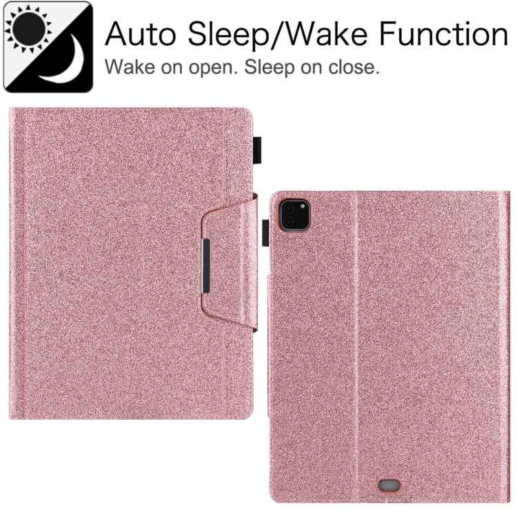Glitter Powder Horizontal Flip Leather Case with Holder & Card Slot & Photo Frame & Wallet, For iPad Pro 12.9 2022 / 2021 / 2020 / 2018