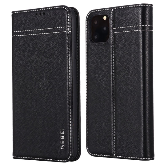 GEBEI Top-grain Leather Horizontal Flip Protective Case with Holder & Card Slots