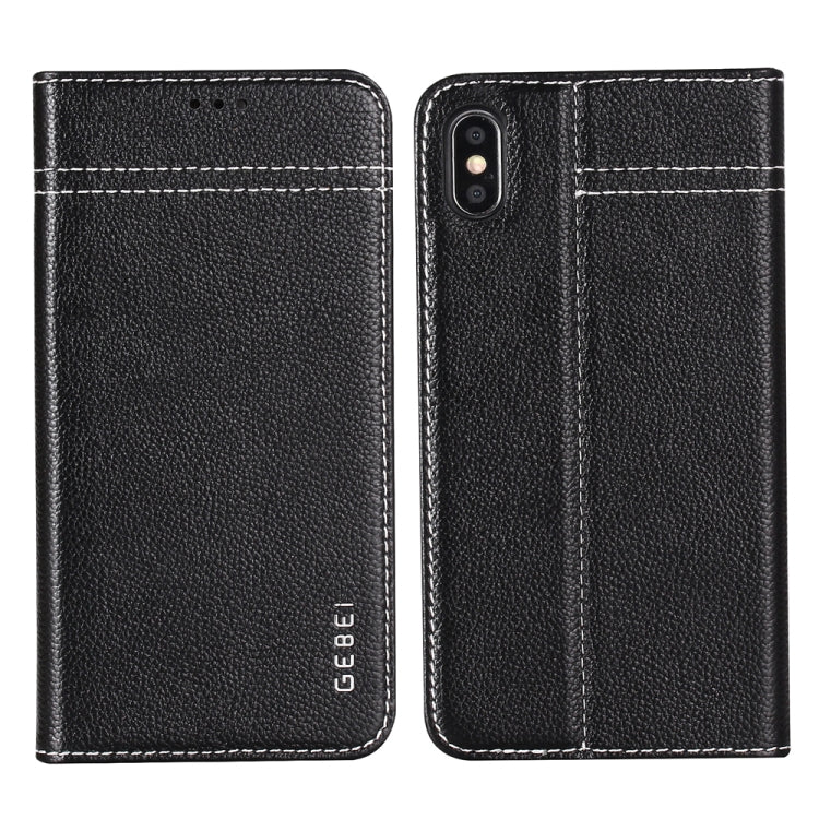 GEBEI Top-grain Leather Horizontal Flip Protective Case with Holder & Card Slots, For iPhone 11, For iPhone 11 Pro, For iPhone 11 Pro Max, For iPhone XS / X, For iPhone XR, For iPhone XS Max, For Galaxy Note 10, For Galaxy Note 10+