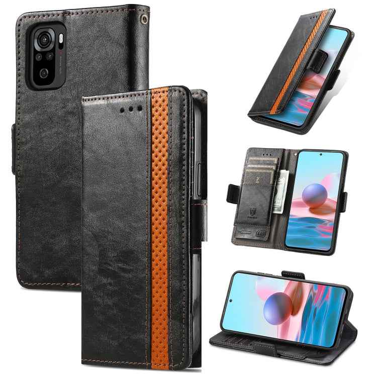 CaseNeo Business Splicing Dual Magnetic Buckle Horizontal Flip PU Leather Case with Holder & Card Slots & Wallet, For Xiaomi Redmi Note 10, For Xiaomi Redmi Note 10 5G, For Xiaomi Redmi 10, For Xiaomi Redmi K40 Gaming, For Samsung Galaxy A52 5G        ...