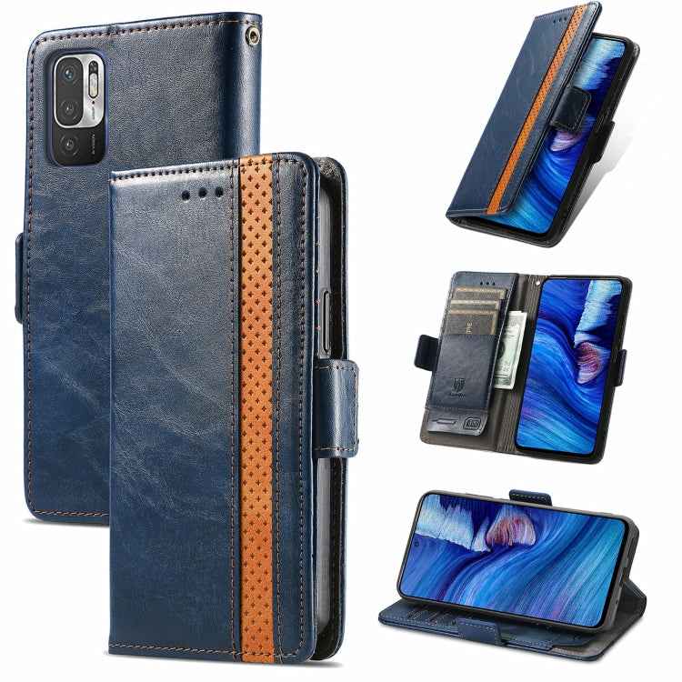 CaseNeo Business Splicing Dual Magnetic Buckle Horizontal Flip PU Leather Case with Holder & Card Slots & Wallet, For Doogee X96 Pro, For iPhone XR, For Xiaomi Redmi Note 10 JP Edition
