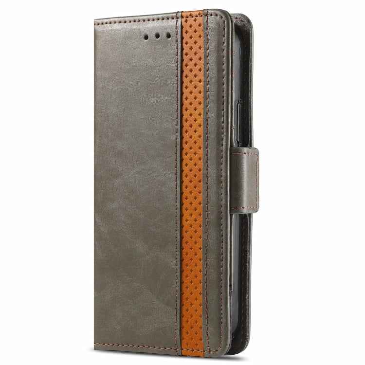 CaseNeo Business Splicing Dual Magnetic Buckle Horizontal Flip PU Leather Case with Holder & Card Slots & Wallet, For iPhone 13 Pro