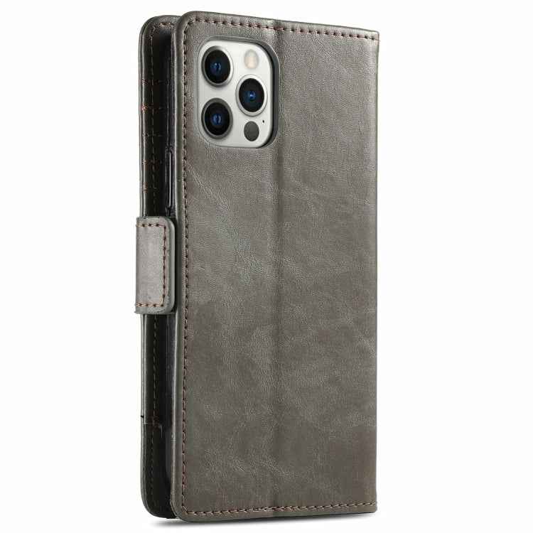 CaseNeo Business Splicing Dual Magnetic Buckle Horizontal Flip PU Leather Case with Holder & Card Slots & Wallet, For iPhone 13 Pro