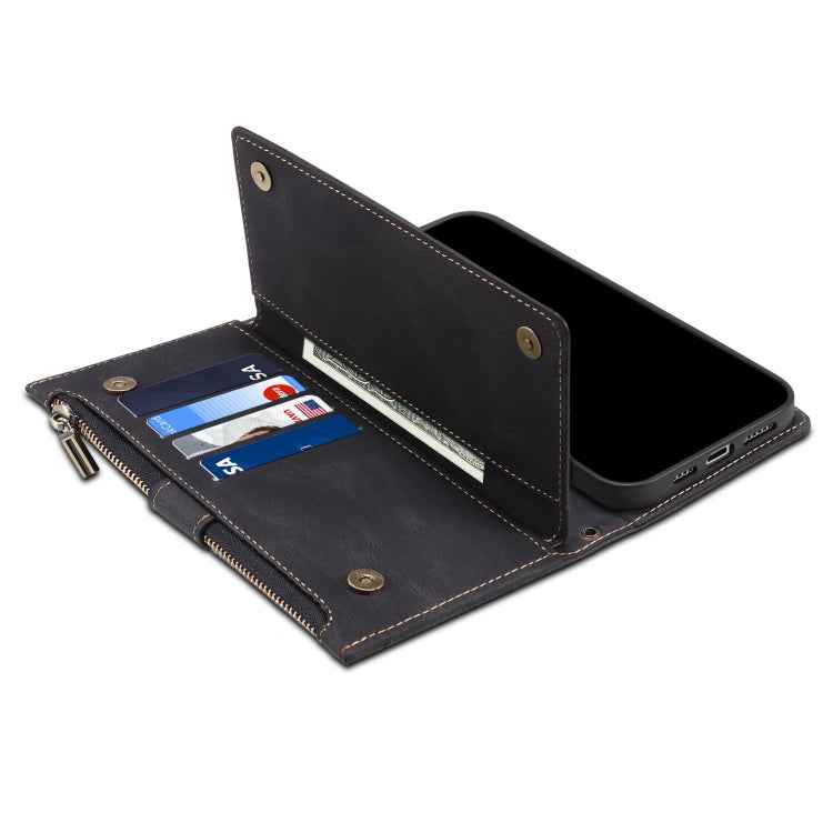 Retro Frosted Horizontal Flip Leather Case with Holder & Card Slot & Wallet & Zipper Pocket & Lanyard, For iPhone XS Max, For iPhone SE 2022 / SE 2020 & 8 & 7, For iPhone 6 & 6s, For iPhone 8 Plus & 7 Plus, For iPhone 6 Plus & 6s Plus, For iPhone 11