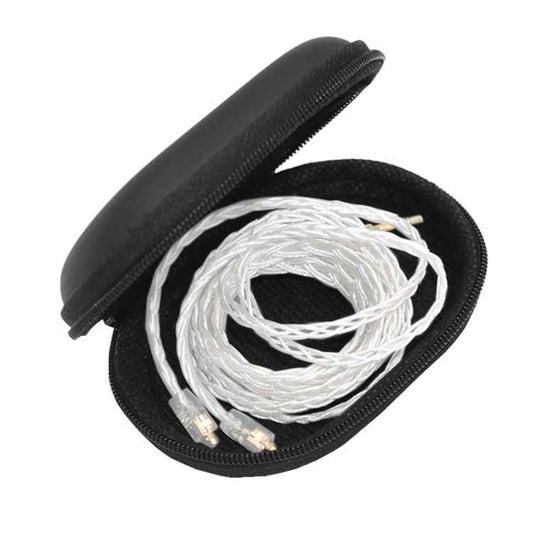 KZ Portable PU Leather Oval Data Cable Charger Earphone Storage Box, Oval