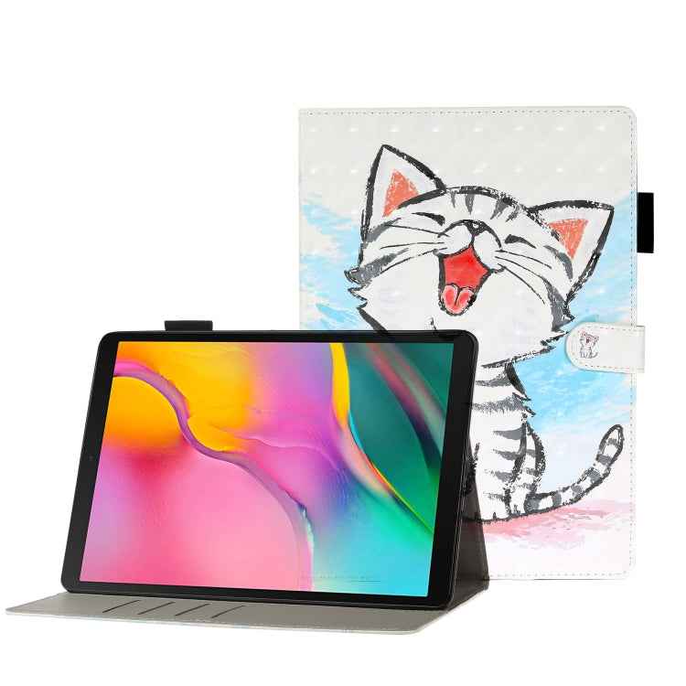 3D Embossing Pattern Horizontal Flip Leather Case with Holder & Card Slots & Wallet