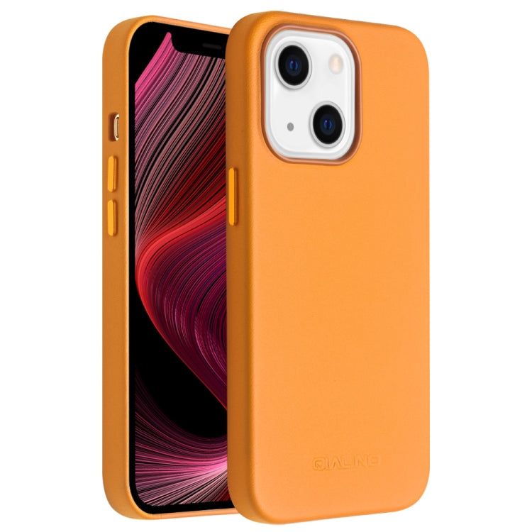 QIALINO Nappa Cowhide MagSafe Magnetic Protective Case, For iPhone 13 Pro, For iPhone 13 Pro Max, For iPhone 13, For iPhone 13 mini