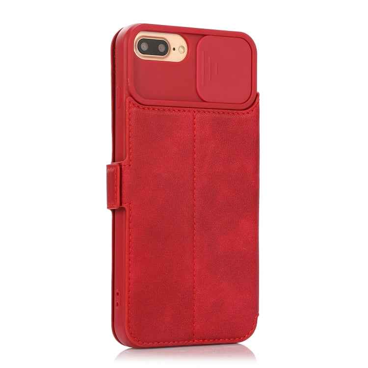 Push Window Double Buckle PU + Silicone Horizontal Flip Leather Case with Holder & Card Slot, For iPhone 8 Plus & 7 Plus, For iPhone SE 2022 / SE 2020 & 8 & 7, For iPhone X & XS, For iPhone XR