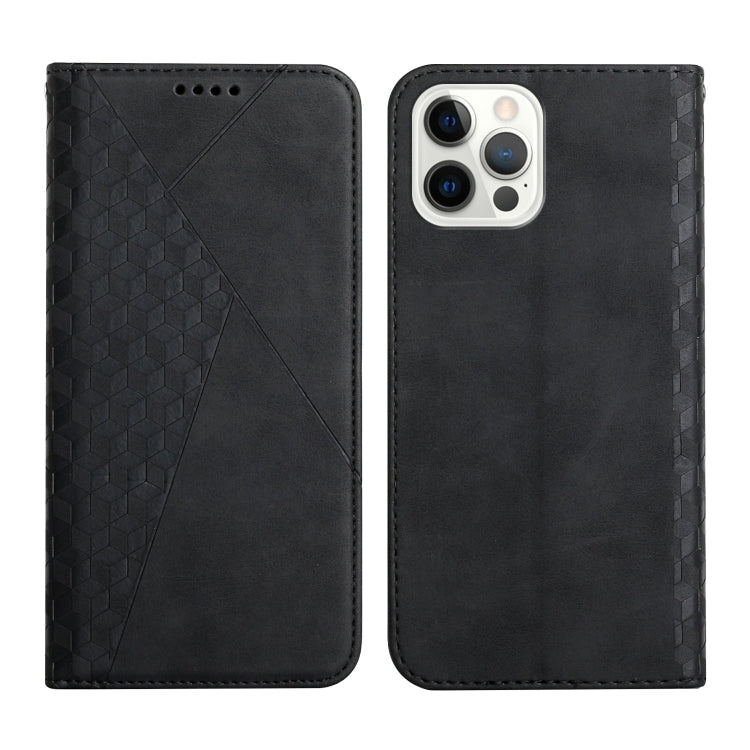 Diamond Pattern Splicing Skin Feel Magnetic Horizontal Flip Leather Case with Card Slots & Holder & Wallet, For iPhone 12 mini, For iPhone 12 / 12 Pro, For iPhone 12 Pro Max, For iPhone 11, For iPhone 11 Pro, For iPhone 11 Pro Max, For iPhone X / XS   ...
