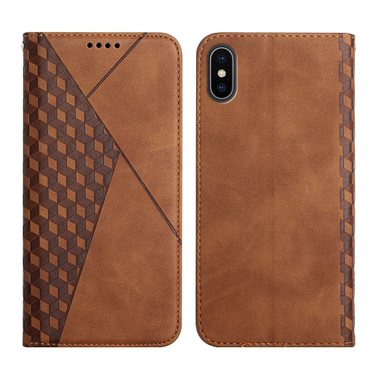 Diamond Pattern Splicing Skin Feel Magnetic Horizontal Flip Leather Case with Card Slots & Holder & Wallet, For iPhone 12 mini, For iPhone 12 / 12 Pro, For iPhone 12 Pro Max, For iPhone 11, For iPhone 11 Pro, For iPhone 11 Pro Max, For iPhone X / XS   ...