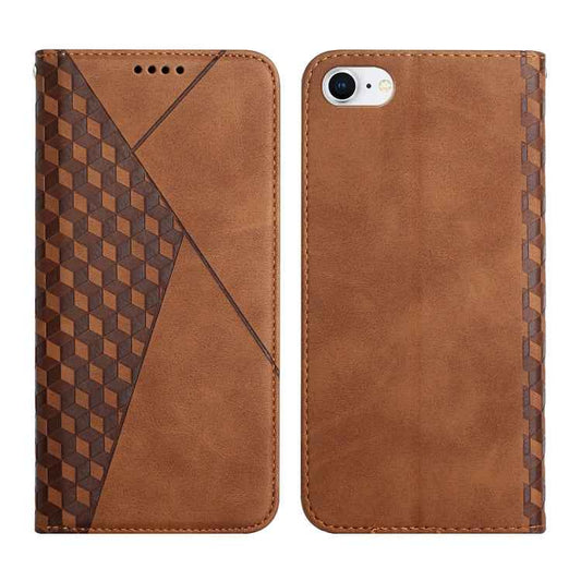 Diamond Pattern Splicing Skin Feel Magnetic Horizontal Flip Leather Case with Card Slots & Holder & Wallet, For iPhone SE 2022 / SE 2020 / 7 / 8 / 6, For iPhone 7 Plus / 8 Plus