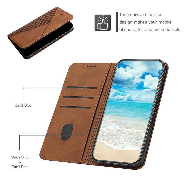 Diamond Pattern Splicing Skin Feel Magnetic Horizontal Flip Leather Case with Card Slots & Holder & Wallet, For iPhone SE 2022 / SE 2020 / 7 / 8 / 6, For iPhone 7 Plus / 8 Plus