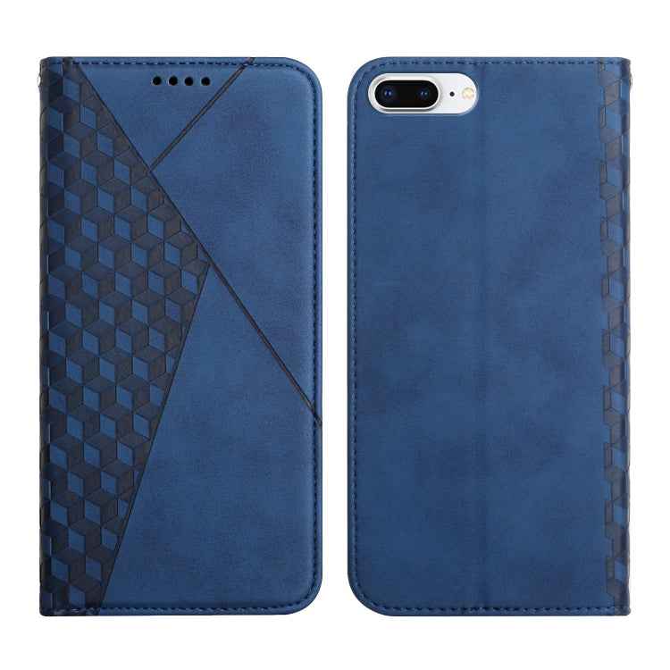 Diamond Pattern Splicing Skin Feel Magnetic Horizontal Flip Leather Case with Card Slots & Holder & Wallet, For iPhone SE 2022 / SE 2020 / 7 / 8 / 6, For iPhone 7 Plus / 8 Plus