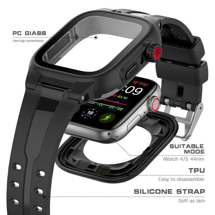 RedPepper IP68 Waterproof Screen Protector + Watchband + Protective Case, For Apple Watch Series 6 / 5 / 4 / Watch SE 44mm